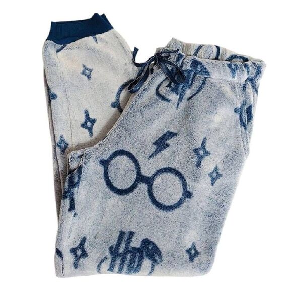 Harry Potter Teal Long Sleeve Top and Pants Plush Pajama Set Medium - Picture 15 of 16